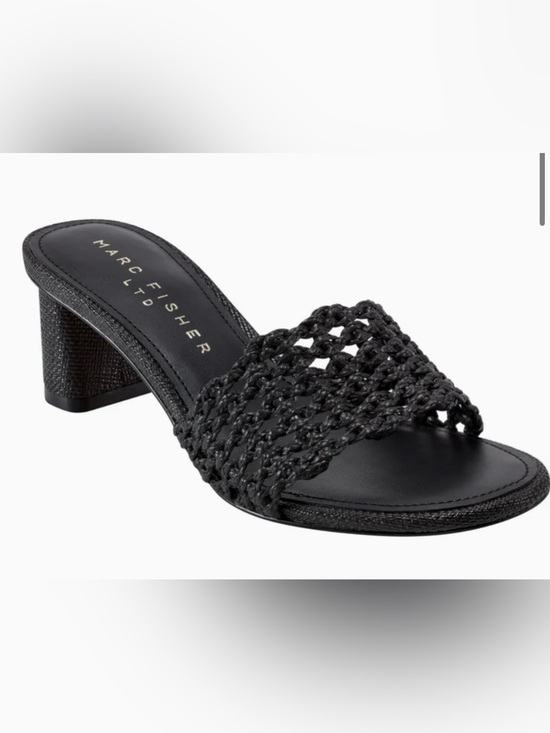Marc Fisher Shoes - Marc Fisher Black Braided Slide Sandals NWT. JAzmine